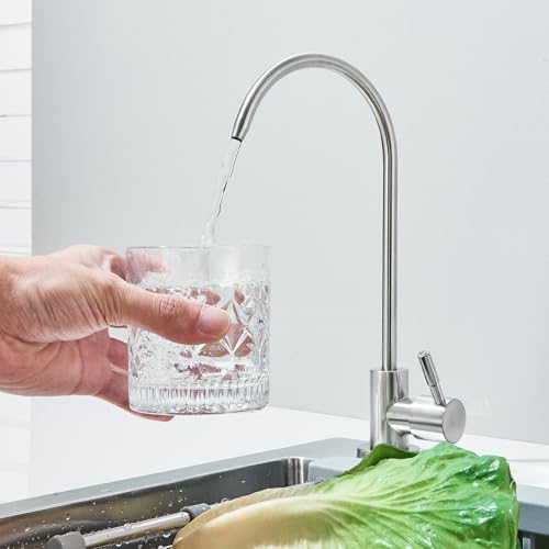 Spülbecken Küche Waschbecken Multifunktionale Küchenspüle Edelstahl mit Ausziehbarer Armatur Seifenspender Reinwasserauslauf und Abtropfgestell Gebürstetes Nickel 55 * 45 * 20 cm 1 Becken