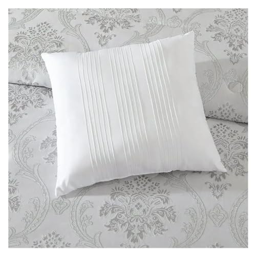 Edredón jacquard de 7 piezas plateado ropa de cama suave edredones acolchados 4
