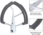Flex Edge Beater pour KitchenAid Mélangeur 5.5 Mélangeur de Stand Quart Bowl-Lift, Beater avec l'Edge Silicone, Perfect Professional 5-Plus Pièce de mixeur à base de bols et d'eau, accessoire pour mélangeur