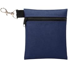 Scott Edward Golf Tee Pouch Travel Gear Professional Zipper Golf Tee/Ball Pouch Bag with Metal Lobster Claw Clip for Valuables and Golf Accessories, Clips to Your Golf Bag for Extra Storage