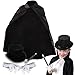 dazzling toys Deluxe Children's Magicians Kit with Black Cape Hat Magi Wand and White Gloves | Super Christmas Gift Idea