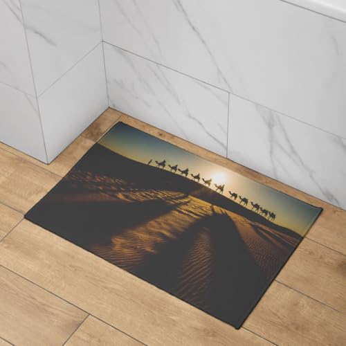 Tapis de sol désert chameau CEVAN 50x80cm pour cuisine et entrée de maison