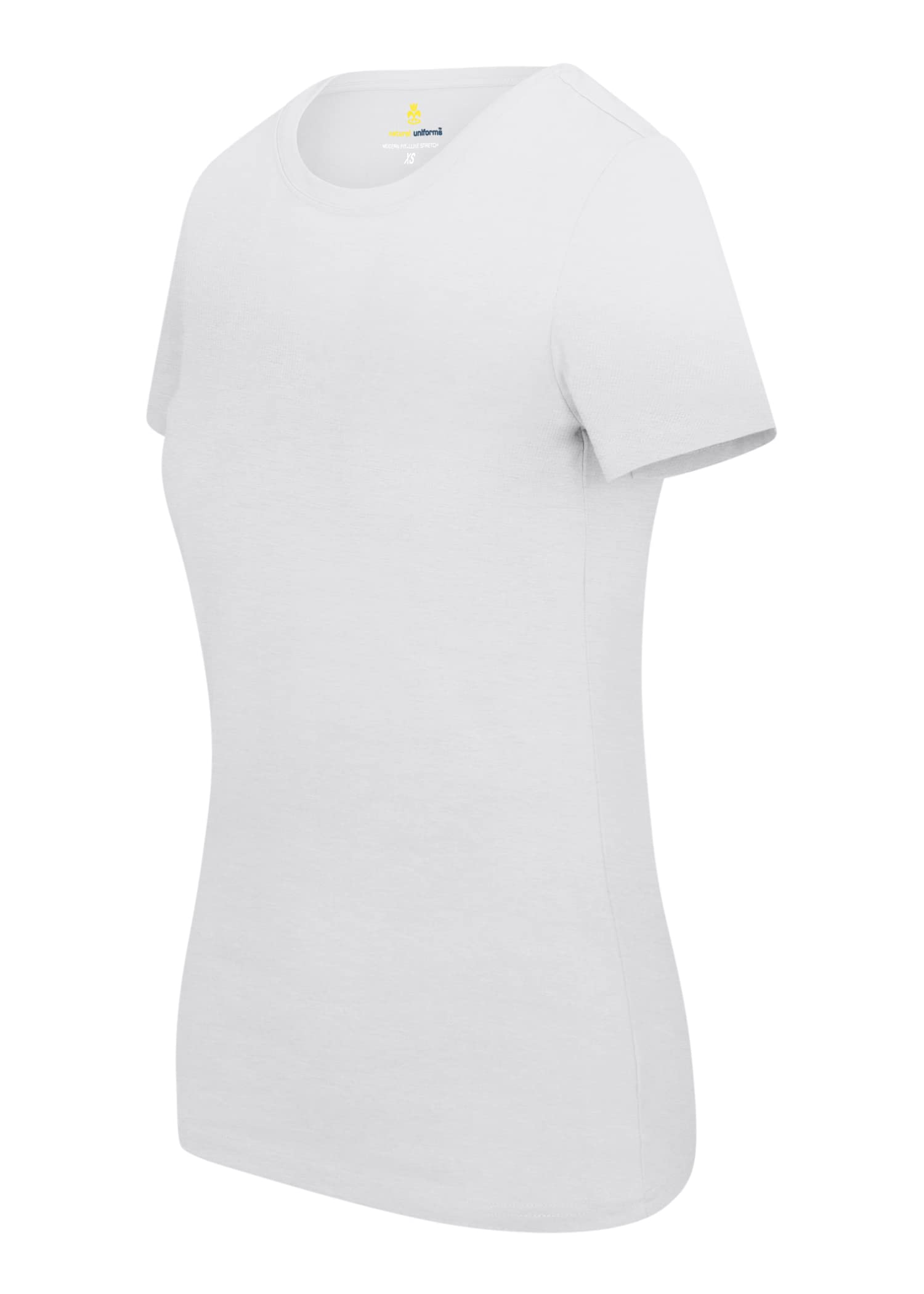 ACTIVE UNIFORMS Women's Short Sleeve Round-Neck T-Shirt Under Scrub (White, XXX-Large)