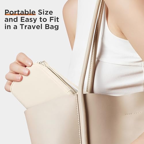 Image of Zannaki Cute Pill Organizer for Purse with Two Removable 7-Day Pill Box, Travel PU Leather Pill Case, Portable Weekly Pill Container with Storage Bag to Hold Vitamins, Fish Oils, Supplements (Beige)