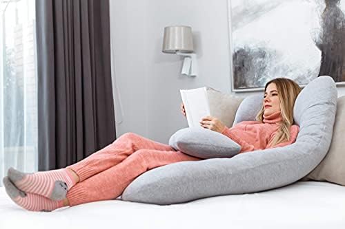 Kolbray® U Shape Pregnancy Pillow - Full Body Maternity Pillow | Available in 2 Shapes & Colours | UK Business | with Removable Jersey Cover | Orthopaedic Nursing Support Cushion for Women