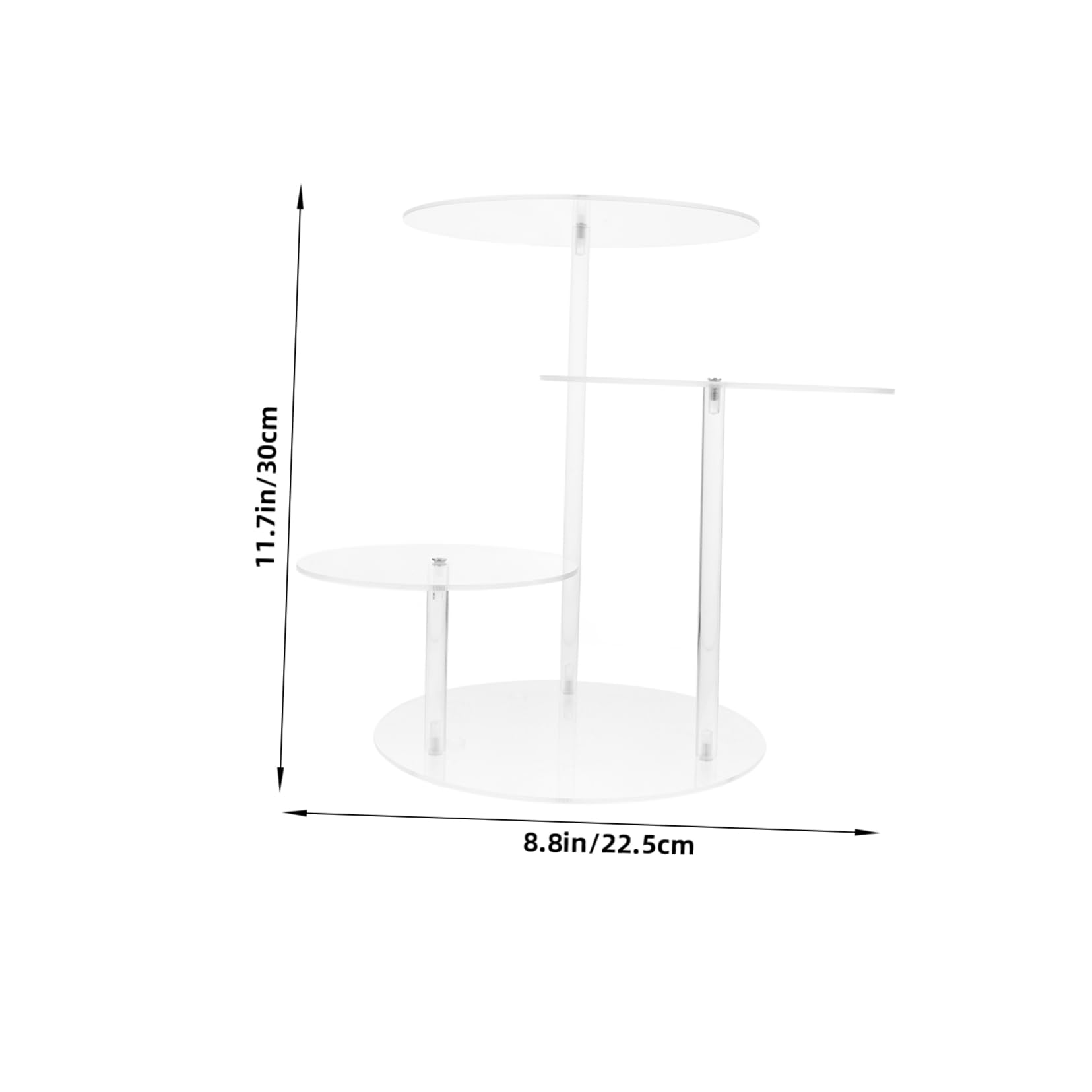 SOESFOUFU 1 Set Clear Cake Display Stand Tiered Cake Storage Rack for Desserts Cupcakes and Candy Effortless Assembly Stylish Design for Dessert Table Showcase
