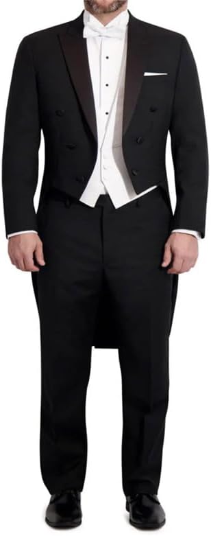 Men's Premium Stretch Blend Peak Tailcoat Tuxedo