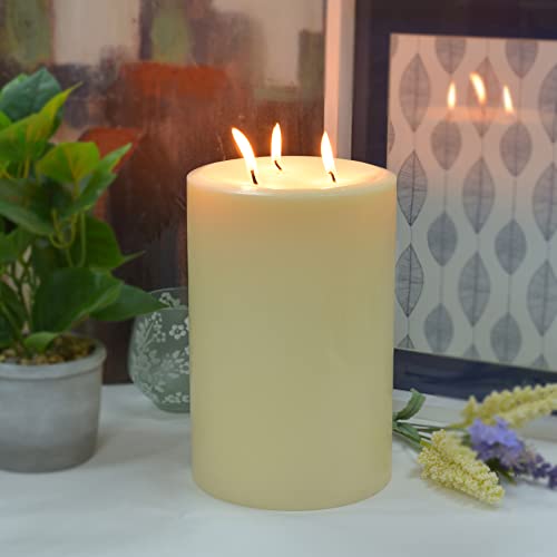 9 Inch Ivory Pillar Candle by Jeco - Image 2