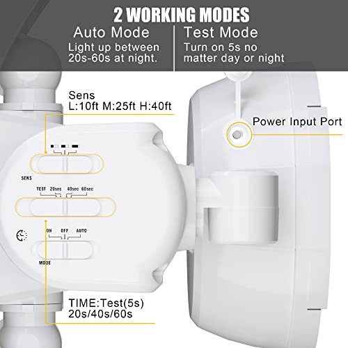 ZOFO Solarlampen für Außen mit Bewegungsmelder, Solar Led Strahler, Verstellbaren Solar Aussenleuchte für den Außenbereich, Superhelle 1800LM, 5000K, IP65 Wasserdichte Solar-Sicherheitsleuchte - Image 7