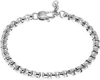 Fossil Unisex-Edelstahlarmband mit Karabinerverschluss silver