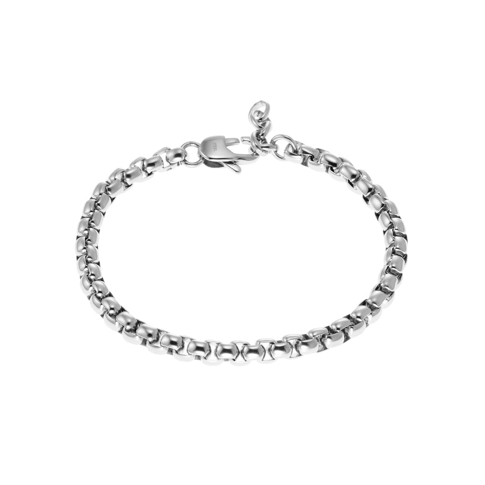 Fossil Men's Bracelet, All Stacked Up Stainless Steel Chain Bracelet