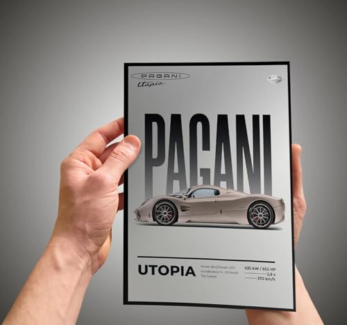 Image of Posternet Supercar Posters Set of 8 | A4 Size Wall Posters for Room Decor | Premium HD Car Prints for Boys Bedroom, Gaming Room, Office | Matte Finish 300 GSM Paper Wall Art Set