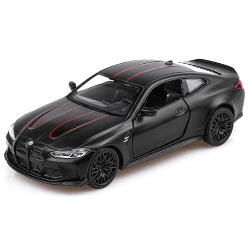 TOKAXI Coches modelo BMW M4 a escala 1/36 fundidos a presión, vehículos retroceso BMW, coches de juguete para niños y niñas (negro)