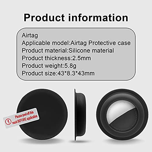 Aimtel Case Compatible with Apple Airtags Case Air Tag Holder Cover Airtag Sticker Stick on Adhesive Mount Silicone for Tv Remote Car iPhone iPad Case 4 Pack