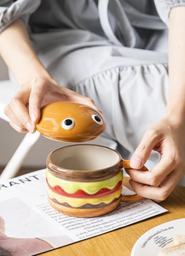 Taza de cerámica con tapa en forma de hamburguesa 11.5 oz miniatura 4