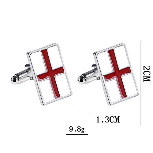 Mancuernillas para hombre KnBoB con bandera de Inglaterra miniatura 2