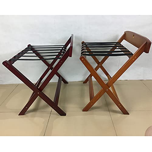 Support à bagages rétro en bois rigide et sangles nylon renforcées