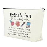 Mxrymvu Esthetician Gifts for Women Esthetician Definition Makeup Bag Beauty Magician Cosmetic Bag Birthday Christmas Graduation Present for Friends Travel Pouch