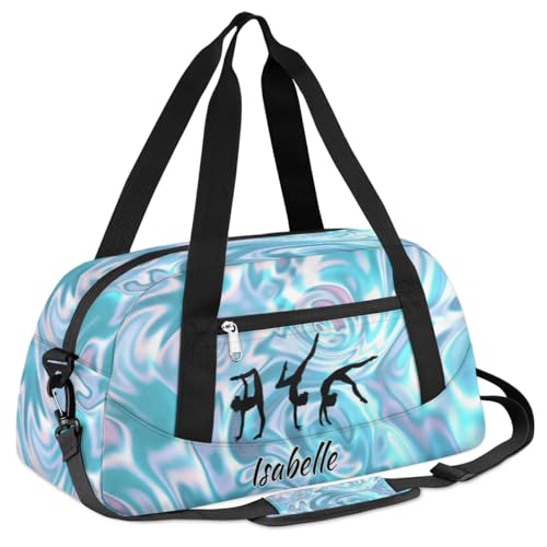 Personalized Dance Duffel Bag for Girls Custom Name Kids Dance Ballet Bag Waterproof Travel Sport Bag2