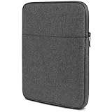 moex Tablet Hülle für Doogee T30E Tasche mit Reißverschluss & Fach für Zubehör, Nylon Stoff Sleeve weich Gepolstert, Schutzhülle Minimalistisch Dash Hülle, Dunkelgrau