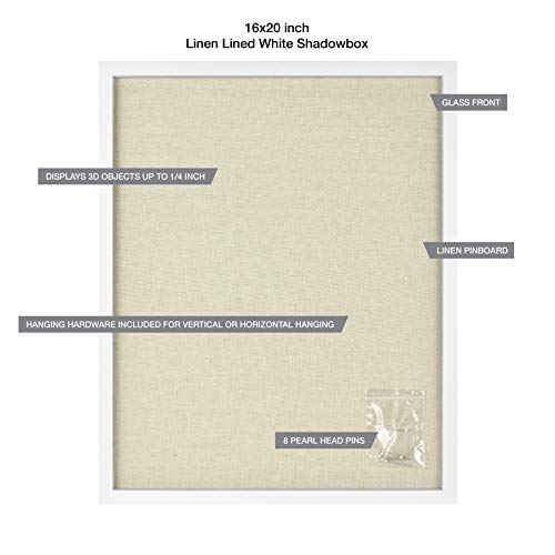 Image of MCS Linen Lined Shadow Box Frame, 10 x 10 Inch, Black