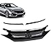 PIT66 Front Bumper Hood Grille Guards + 2Pcs Eye Lid, Compatible with 2016-2018 Honda Civic 10th GEN OE Factory Style ABS Plastic Grill 68431JA00A