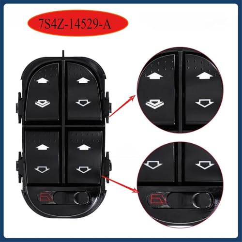 Botonera elevalunas Ford Focus 2000-2007: interruptor control ventana 7S4Z-14529-A 3