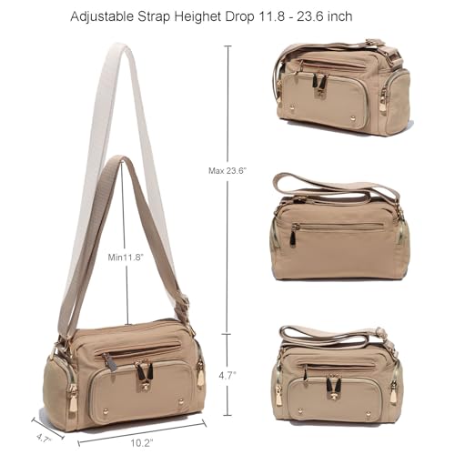 Bolso Tote cruzado para mujer con múltiples bolsillos miniatura 3