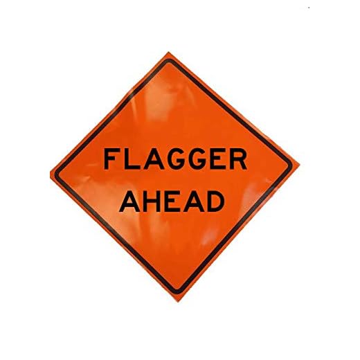 48" NRFVO Roll Up Sign - NAME (Flagger Ahead)