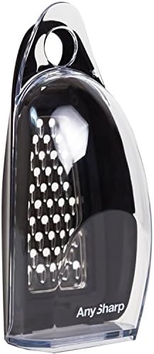 AnySharp ASMGBLK 3-in-1 Box Grater, Inoxidable, Black