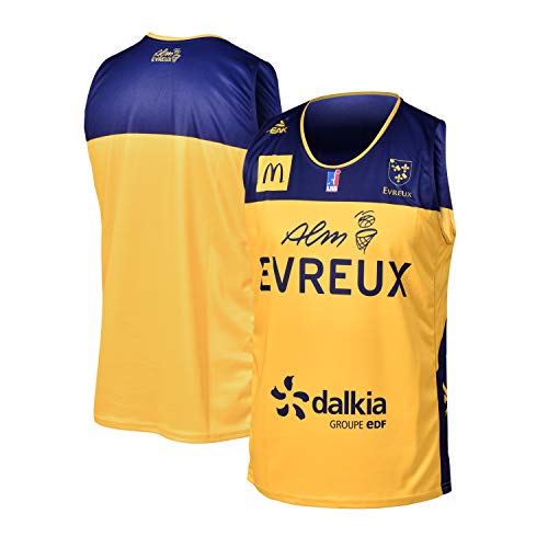 ALM Evreux Baloncesto ALM Evreux - Camiseta Oficial de la casa 2018-2019, Unisex Adulto, Color Amarillo, tamaño FR : 3XL (Taille Fabricant : 3XL)