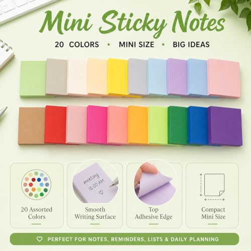 Image of Fainne 120 Pack Sticky Notes Bulk 3x3 Multicolor Self Stick,Mix Color