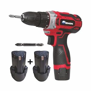 ENON 12V Cordless Screw Driver & Drill Machine, 2-Speed, LED, 0-1500rpm, 1-10mm Chuck for Home Use, Drilling, Wood, Metal and PVC Etc. Heavy Duty
