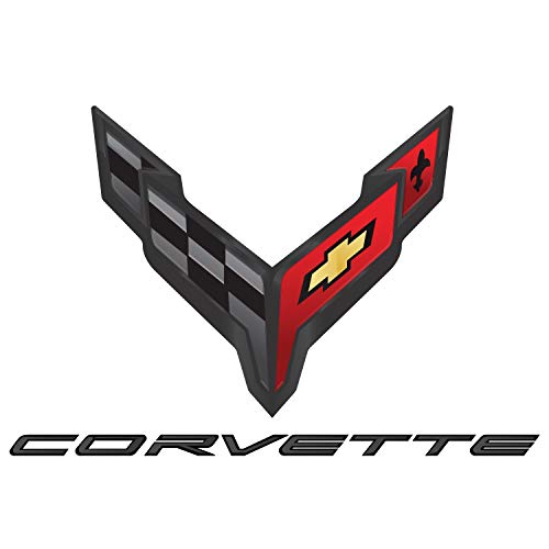 Racing Car Symbol Wall Art Corvette C8 Wall Decals Custom Fan Cars Room Garage Wall Decor Removable Vinyl Wall Stickers Gift (90" W X 60" H Inches) #TOP1