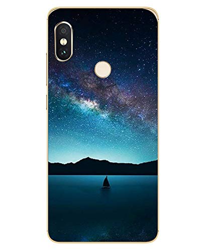 MATOP Caler Coque Compatible / Remplacement pour Xiaomi Redmi Note 5 Coque Transparent Mince Soft TPU Protection Flexible Parechocs Silicone Antislip Couvercle Paysage coloré (Ciel étoilé) Cover