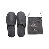 Non Disposable Travel Spa Slippers, Foldable Portable Closed Toe Sandals Shoes Guest Indoor House Ro