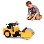Driven by Battat – 7-Inch Steam Roller Toy with Lights & Sounds, Movable Parts, Construction Vehicle for Boys & Girls, Durable Design, Realistic Details, 3+ Years Toy for Kids