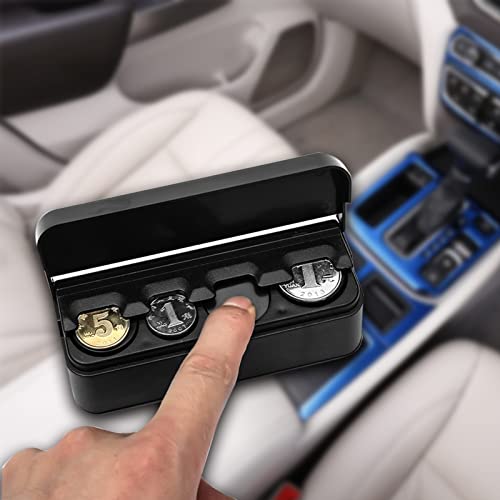 Sodcay 1 Pc Coin Holder For Car Change Organizer Storage Money Dispenser, Portable Coin Storage Suitable For Most Car And Trucks (Black) #TOP5