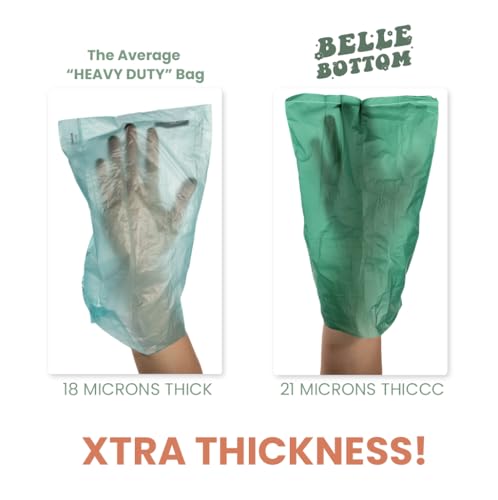 Image of Belle Bottom Biodegradable Dog Poop Bags 9 X 13 Inches | Extra Thick, Large Earth Conscious Litter Bag, Disposable and Earth Friendly | Durable Doggy Poop Bags, Certified Compostable| 240 pcs.