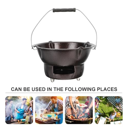 Réchaud de barbecue portable en fonte multifonction et fourneau outdoor - 3