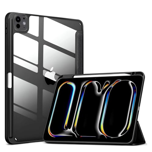 Image of LIRAMARK Smart Case for Apple iPad Pro 11 inch 2022 /2021 /2020 4th /3rd Generation [Auto Sleep /Wake Cover] [Pencil Holder] [Soft Flexible Case Cover] Evo Series - Black