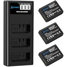 أرتمان LP-E10 بطارية 3-حزمة 1600 mAh و 3 فتحة شاحن LCD لكانون LP E10، EOS المتمردين T7 T6 T5 T3 T100، قبلة X50 X70 X70 X80 X90، EOS 1100 D 1200 D 1300 D 1500 D 2000 D 3000 D 4000 D الكاميرات الرقمية