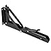 Sumnacon Sturdy Folding Shelf Brackets - Heavy Duty Metal Triangle Table Bench Folding Shelf Bracket 10 Inch, 2 Pcs Folding Shelf Hinge Wall Mounted, Max Load 132lb (Black)
