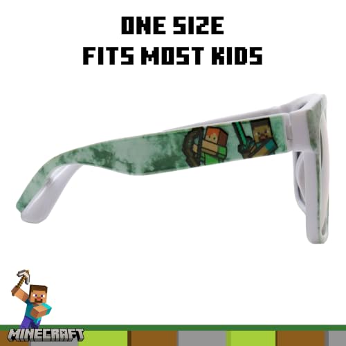 Image of ARKAID Minecraft Boys Sunglasses | Official Minecraft Gear | 100% UV Protection | Official Minecraft Boys Sunglasses and Sports Wraps | Impact Resistant | Gift Idea | Fits Most Kids