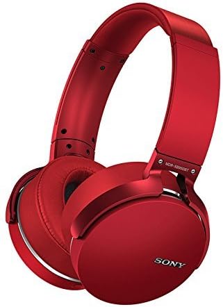 Sony MDR-XB950BT/R Extra Bass Bluetooth Wireless Headphones w/Microphone - Red (Renewed)