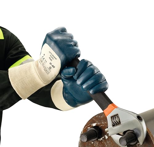 Ansell ActivArmr 47-400 Heavy Duty Work Gloves, Cut and Oil Resistant, Industrial PPE Workwear, Silicone Free Nitrile Coating - Image 4