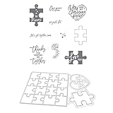 ✔️Lustiges DIY-Werkzeug:Schönen Puzzle Liebe Prägeschablonen machen Ihre Karten eleganter und schöner und hinterlassen einen tiefen Eindruck bei Ihren Familien und Freunden.