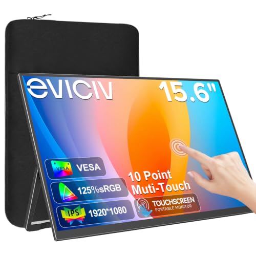 Image of EVICIV Portable Monitor Touchscreen 15.6 inch 10-Point Touch Travel Monitor