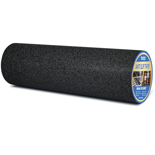 Image of Anti Slip Tape, 18 Inch x 30FT Wide Grip Tape, 80 Grit High Traction Non Skid Tape for Stairs, Ramps, Walkways, Outdoor Steps, Entryways, Black Abrasive Traction Tape