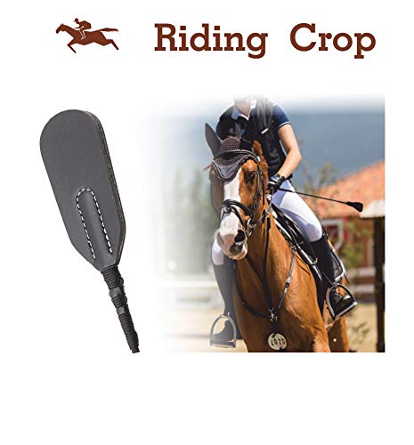 Riding Crop Real English 18 In, Premium Quality Crops, Equestrianism Horse Crop, English Equipment Black #TOP2